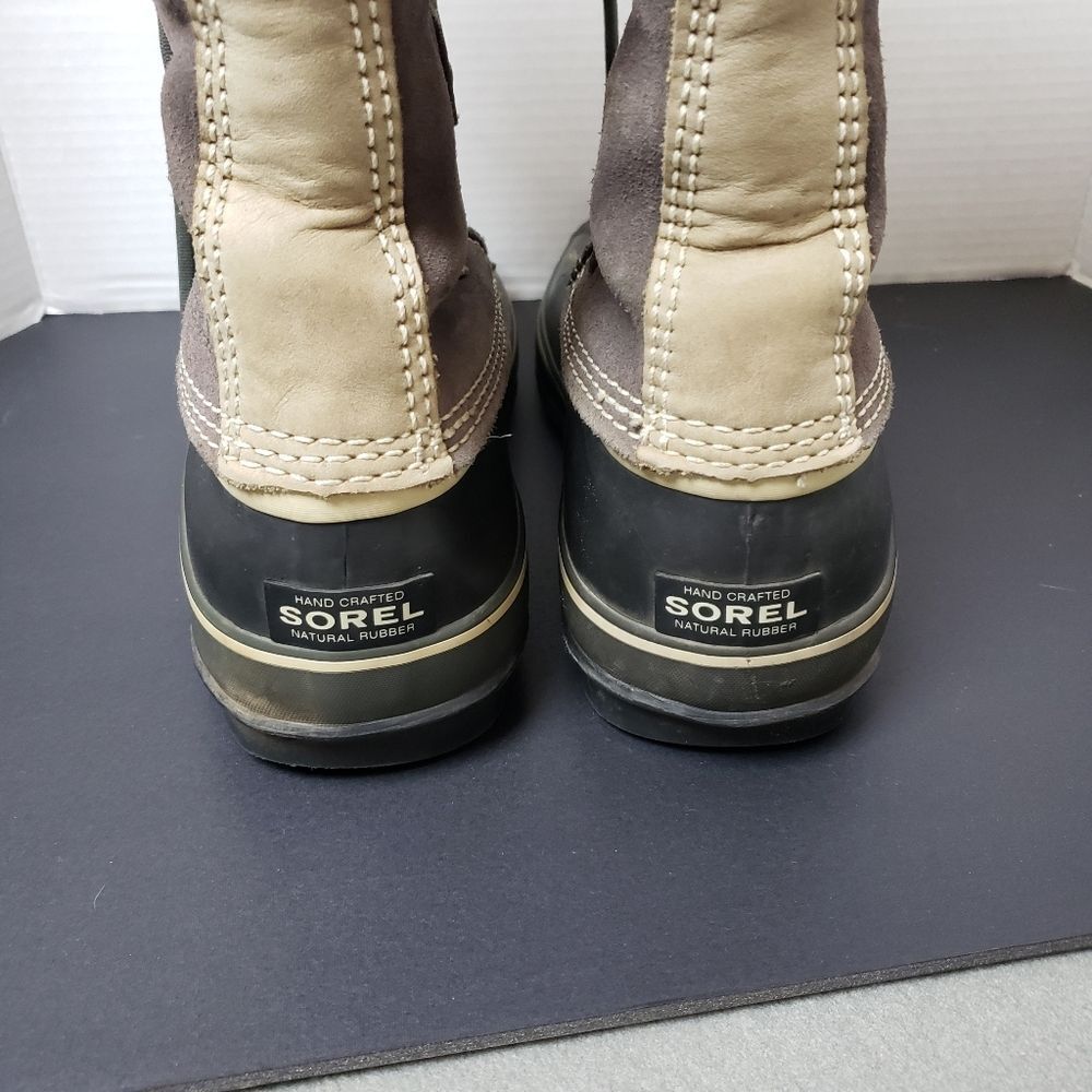 Sorel Brown and Tan Faux-Fur Winter Rain Boots - Picture 6 of 16